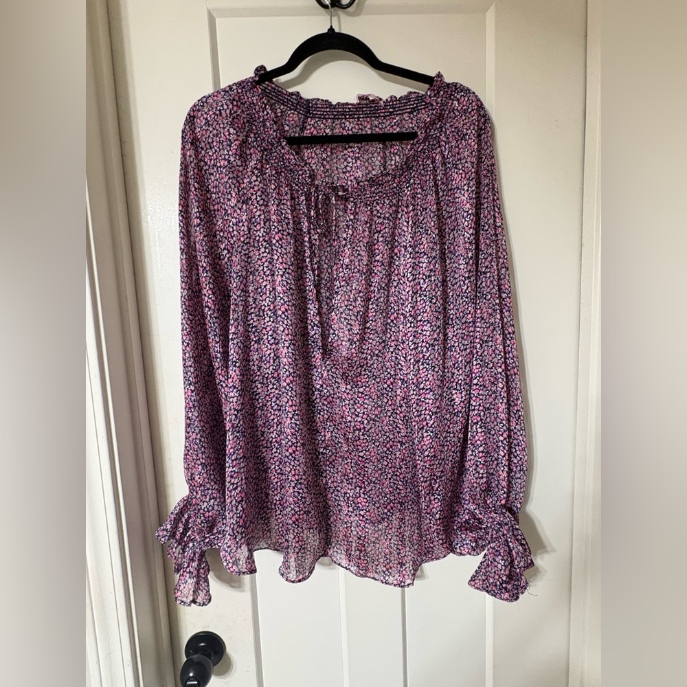Buddy Love Floral Peasant Blouse - Pink